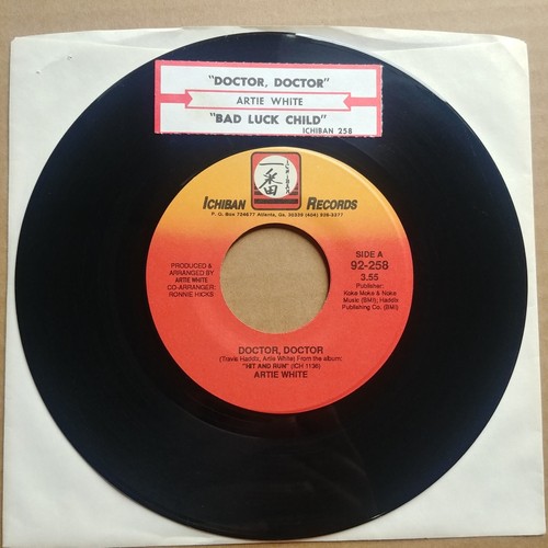 ARTIE WHITE Doctor Doctor 45 7" FUNK SOUL Record Vinyl Ichiban Records 1992