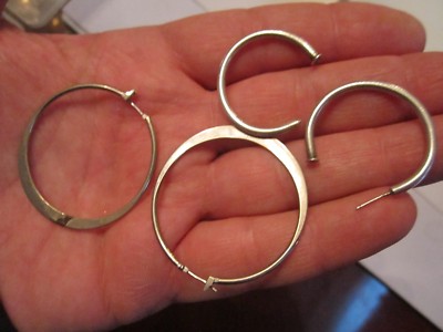 2 PAAR STERLINGSILBER OHRRINGE & E X T OHRRINGE - 21 GRAMM TW - BOX CC