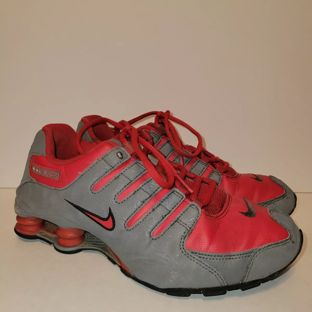 Nike Shox NZ SI Plus GS Red Gray Youth Size 7Y 317929 066 eBay