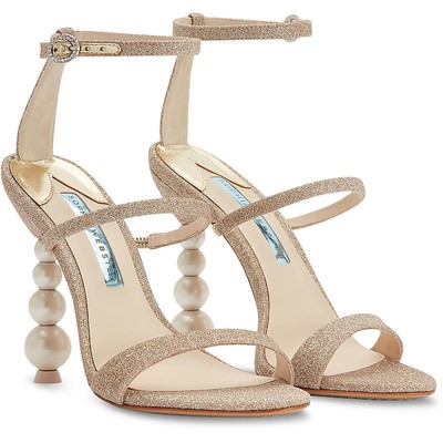 Sophia Webster Womens Rosalind Perla Taupe Ankle Strap 36.5 Medium (B,M) 0853
