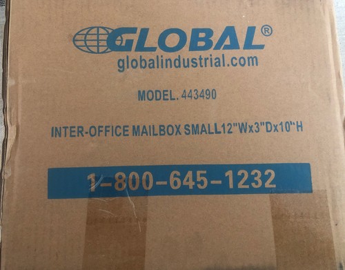 Global Small Inter-Office Mailbox 12"W x 3" D x 10" H - Picture 5 of 5