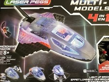 Image of Laser Pegs Multi Models 4-in-1 Micro Hawk 2 LED Light and 117 Brick Pieces(134)