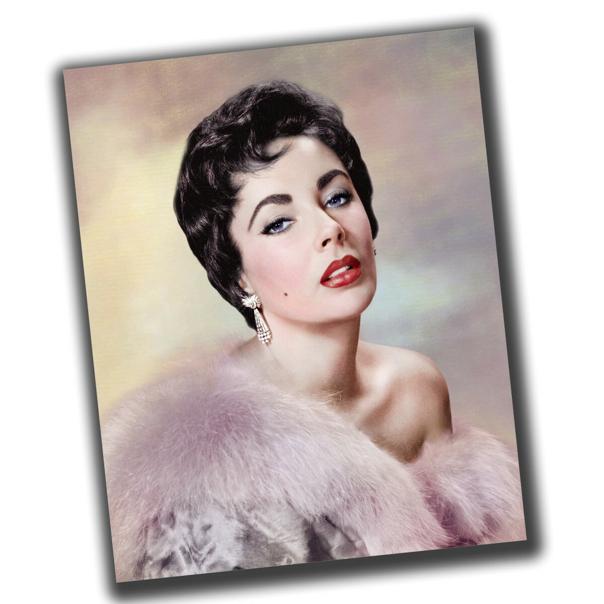 Elizabeth Taylor FINE ART Vintage Rare Retro Photo Glossy Big Size