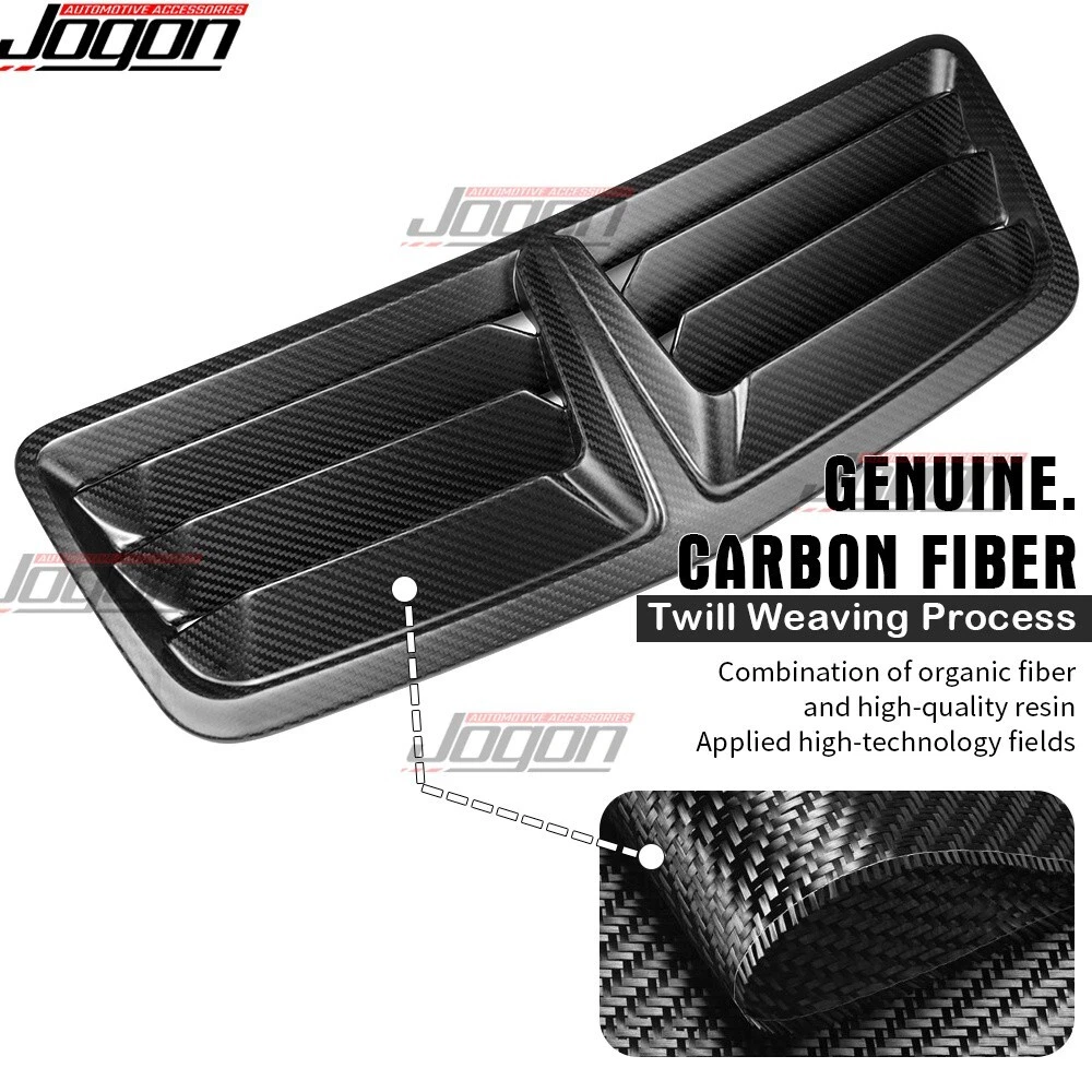 Dark Horse For Ford Mustang S650 GT 24-up Dry Carbon Front Hood Vent Scoop Decor - Picture 7 of 14