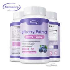 Bilberry Extract 5000mg - Strength 10:1 Extract Relief Eye Strain,Vision Health