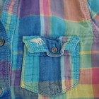Abercrombie Kids Girls Blue and Pink Button Down Shirt Size M — photo 2