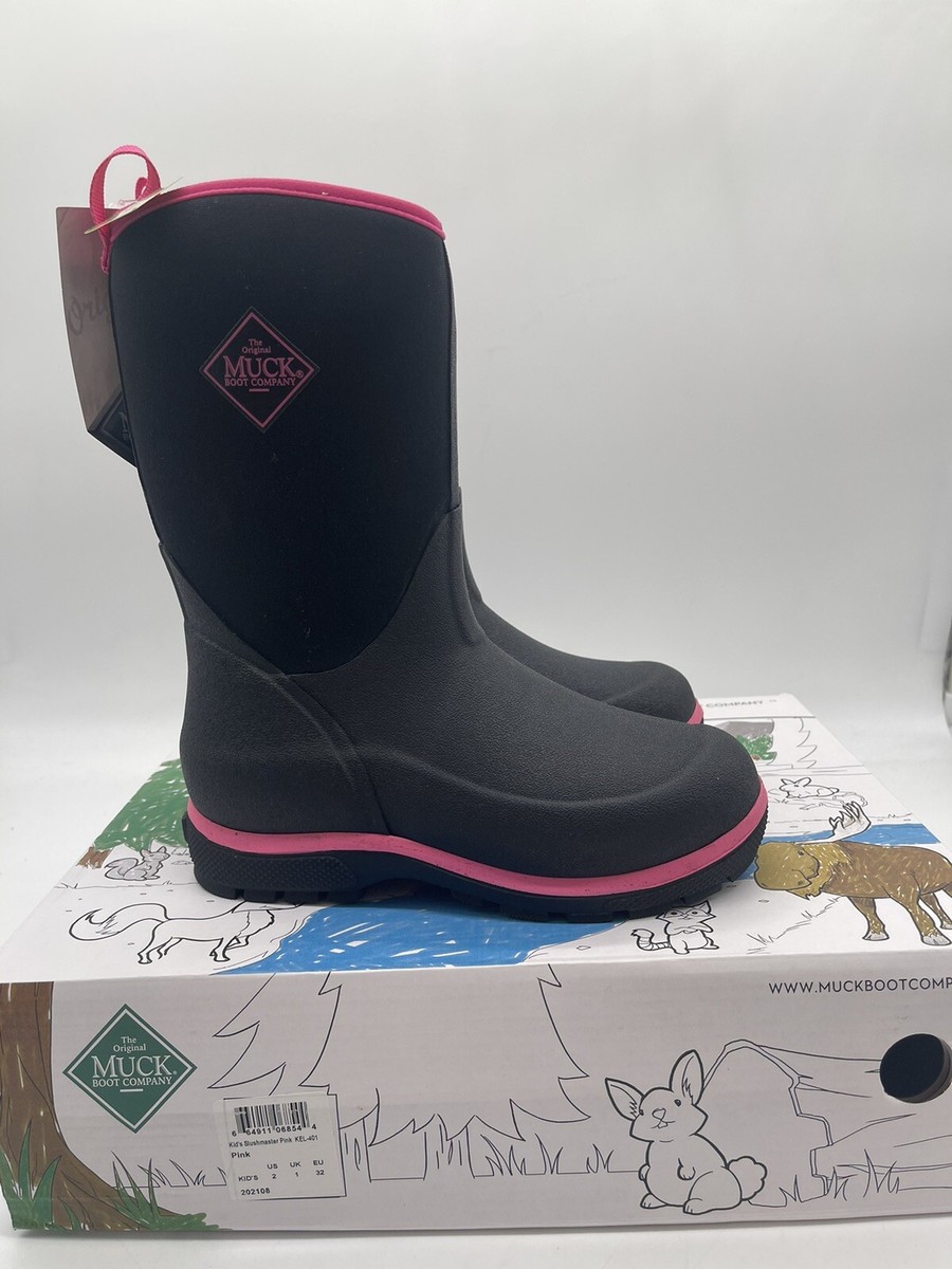 Tried On Muck Element Kids Pink Pull On Waterproof Comfort Mid