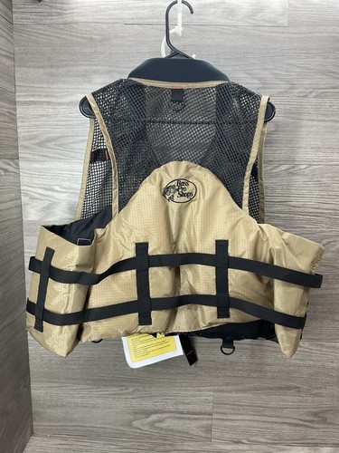 Bass Pro Shops Tournament Mesh Fishing Life Vest Size XXL 2XL Model 1800 beige - Picture 2 of 3