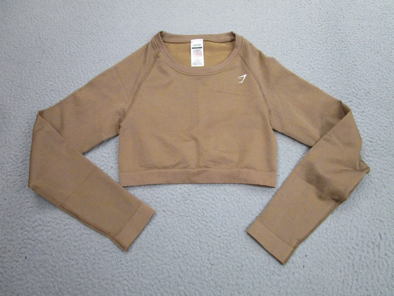 gymshark adapt fleck seamless long sleeve crop shirt
