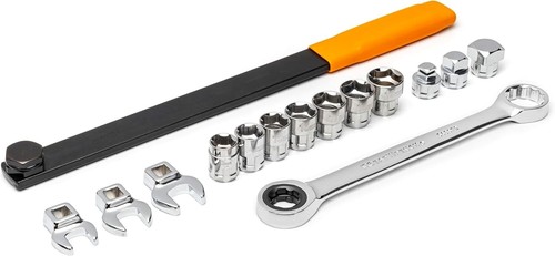 15-Piece Automotive Ratcheting Serpentine Belt Tool Set with Lifetime - 第 3/9 張圖片