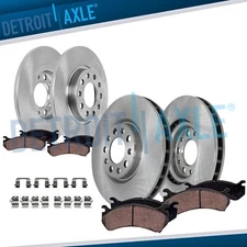 Front Rear Brake Rotors and Ceramic Brake Pads Kit for 2015 - 2017 Chrysler 200