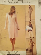 UC Women's Wrap Dress Tunic Top Sewing Pattern M4511 Sz 12-18 Dress Pants Zip
