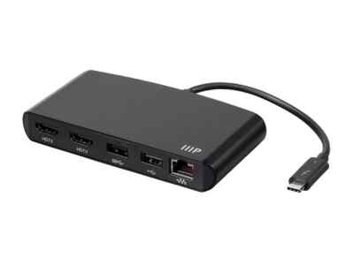 Thunderbolt 3 Dual HDMI 2.0 Mini Dock Mac and Windows (USB-C to 2x HDMI, 2x USB)