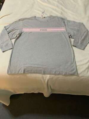 NWT VICTORIA'S SECRET PINK CAMPUS LONG SLEEVE TEE XXLARGE