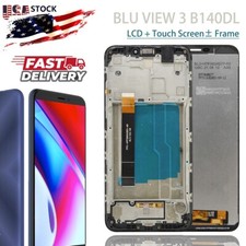 NEW 6" LCD Display Touch Screen Digitizer Assembly  Frame For BLU View 3 B140DL