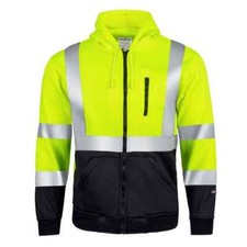 Men's ANSI Class 3 High Visibility Class 3 Sweatshirt, Full Zip Hooded Jorestech