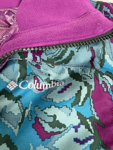 Columbia Interchange Sz Large 14/16 Girls Omni Tech Shell Jacket - Purple Teal - Picture 3 of 7