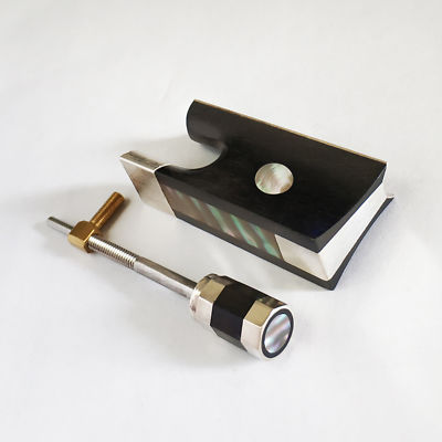 #ad #ad 4 4 Violin Frog Silver Parts Ebony Frog Screw Button Bow Abalone Single Eye $42.75