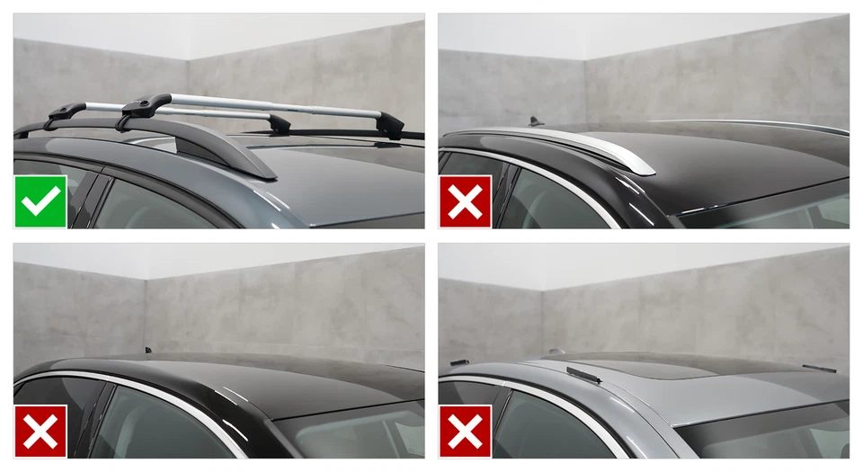 Dachträger für VW Volkswagen Jetta IV Kombi 2005-2010 mit offener Dachreling alu - Bild 2 von 4