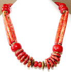 Antique coral bead necklace, 76 gr. Length: 50 cm. (19.6 inches)