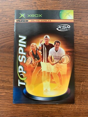 Top Spin Topspin Tennis XBOX Instruction Manual Only