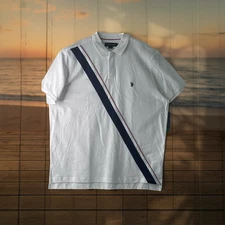 U.S. Polo Assn. Short Sleeve Sash Polo Size 2XL 100% Cotton, White, Striped NEW