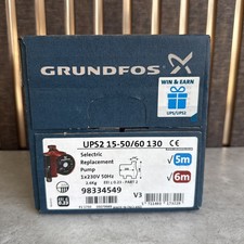 GRUNDFOS UPS2 15 - 50 / 60 130 CENTRAL HEATING PUMP 98334549 - New in Sealed Box