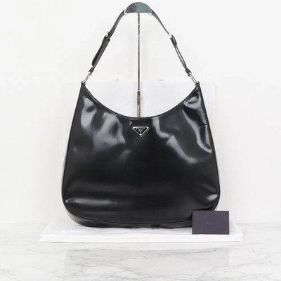 Prada Cleo Brushed Shoulder Bag Large 1BC162