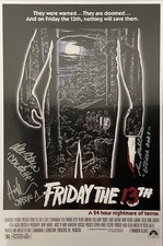 Ari Lehman, Debra Hayes & Ron Millkie TRIPLE SIGNED Friday the 13th 11x17 Poster
