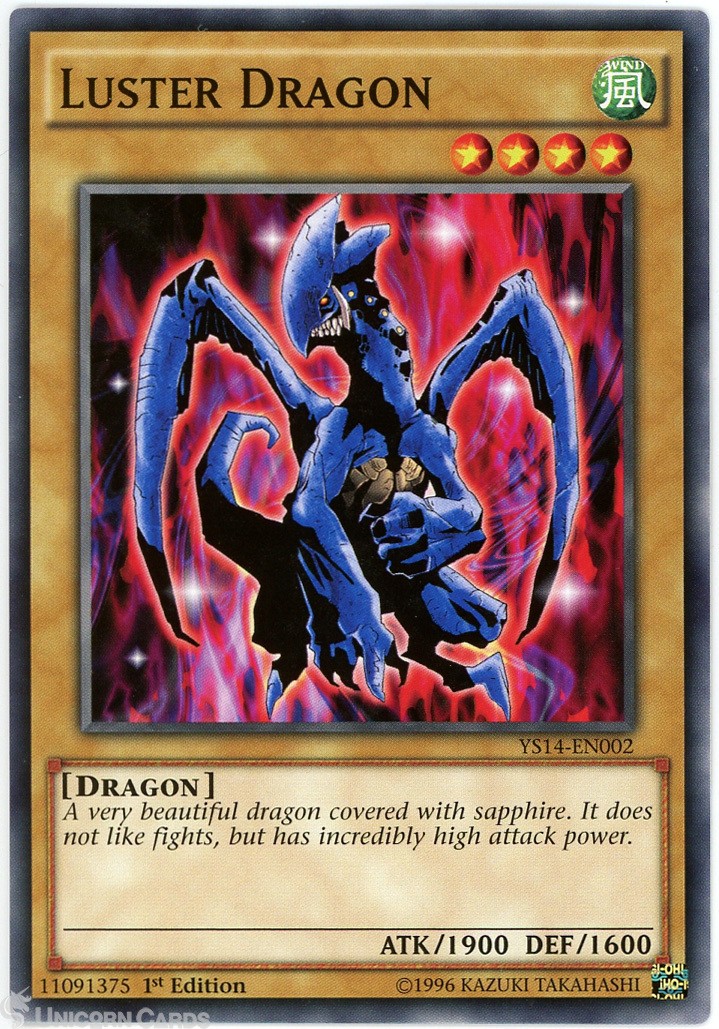 YS14-EN002 Luster Dragon 1st Edition Mint YuGiOh Card