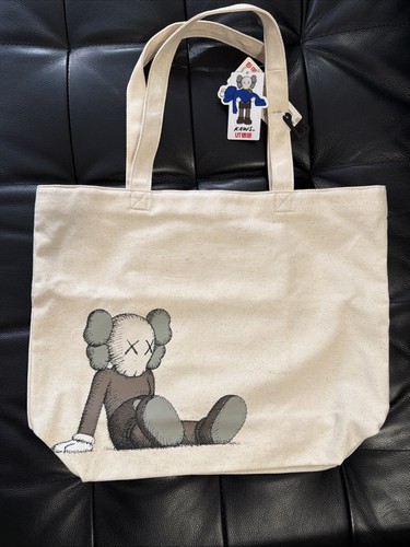 KAWS x Uniqlo Tote Bag Natural SS19 - [Brand New]