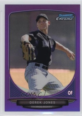 2013 Bowman Chrome Prospects Purple Refractor 132/199 Derek Jones #BCP169 h3a