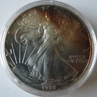 1992 SILVER EAGLE 1 OZ .999 FINE SILVER COIN USA TONED