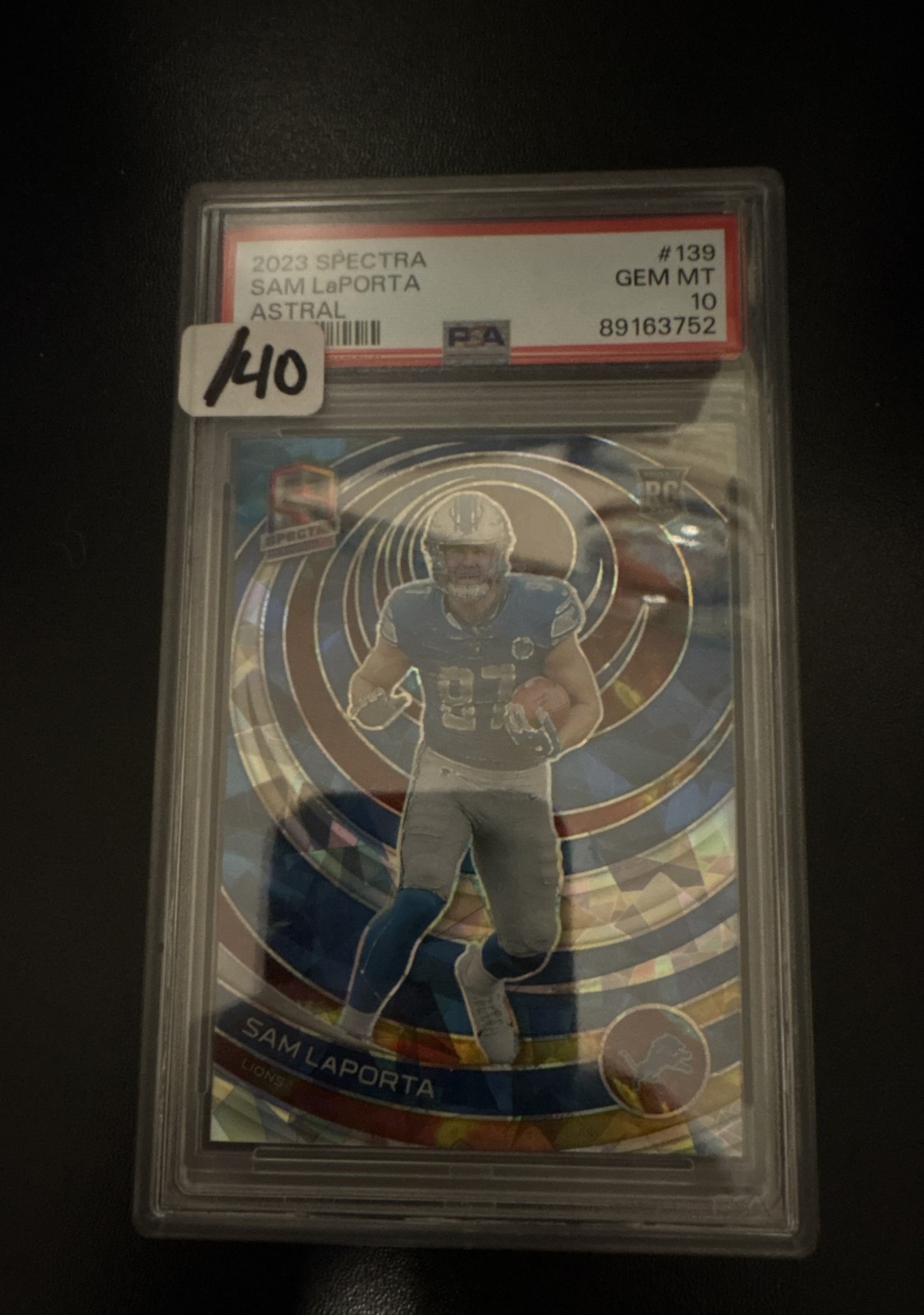 2023 Panini Spectra - Rookies Sam LaPorta #139 Astral Prizm /40 (RC)
