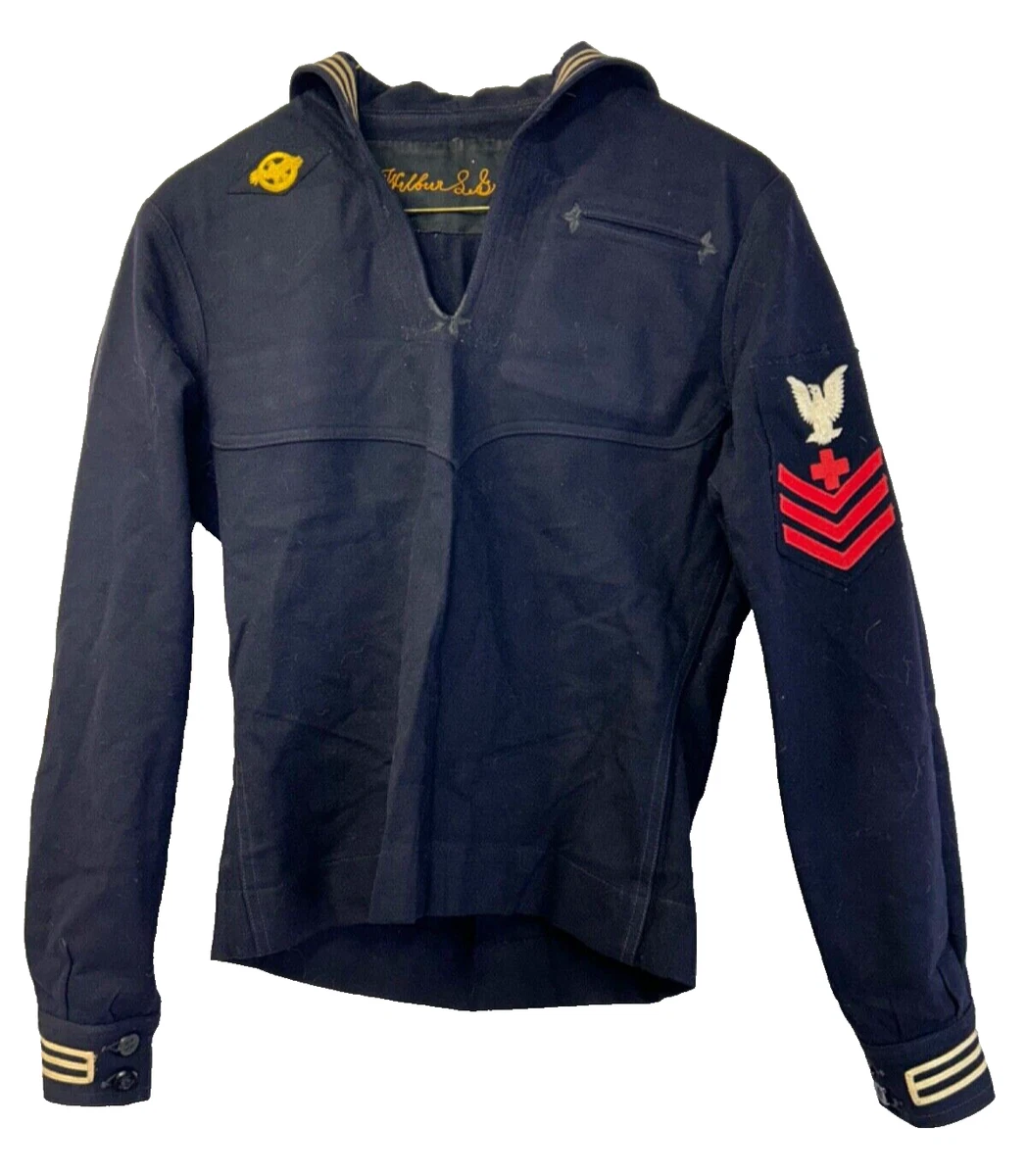 hospitalman recruit dress blue color Service dress blues uniform inspection hi-res stock photography and images