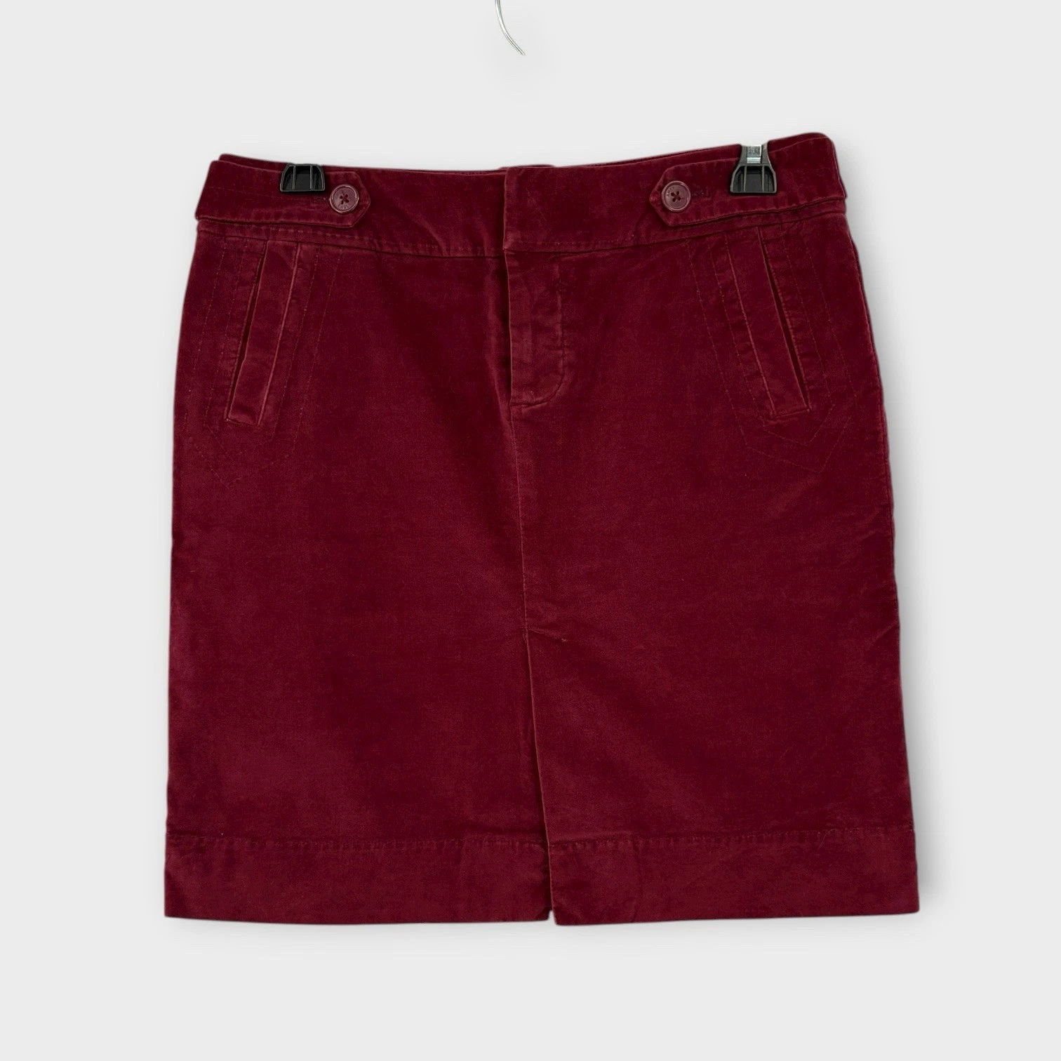 Amercian Eagle Velvet Mini Skirt in Maroon Women's Size 2 NWOT