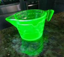 Green Uranium Measuring Cup Depression Glass