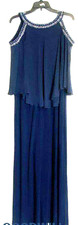 NWT Alex Evenings Women's Navy Blue Sequined msrp 229 Gown Dress Size 14