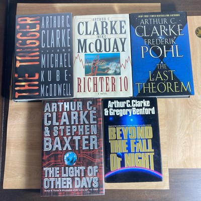 Arthur C. Clarke Hardcover Book Lot Sci-Fi Trigger Richter 10 Last Theorem Light