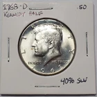 1968- D Kennedy Half Dollar - 40% Silver - Nice Coin