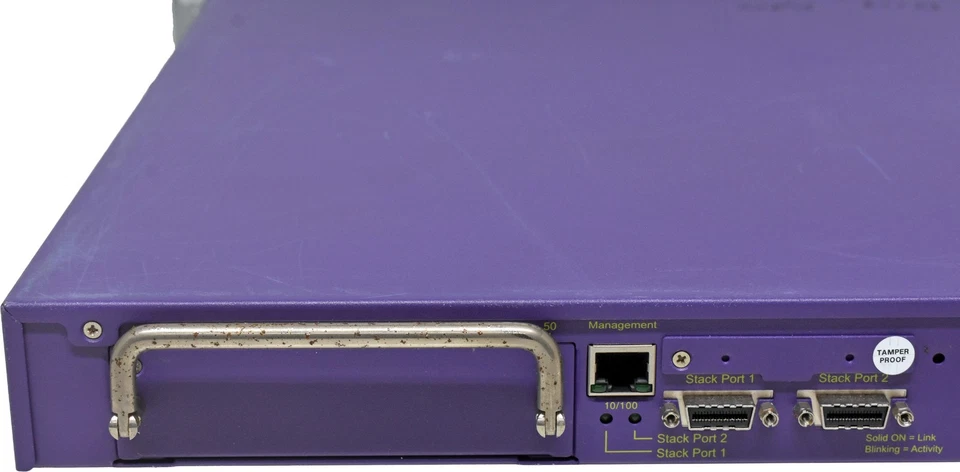 Extreme Summit X450a-48t 16157 48-Port RJ-45 GE Switch 4x 1G SFP + Rack Ears - Image 4 of 4