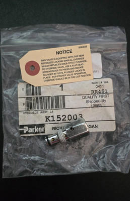 Parker K152003 Override Assembly Kit Locking Type Valveair Il Pneumatic New