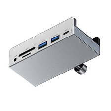 New 6-Port USB 3.0 Hub Clamp Adapter Aluminum USB Splitter for iMac/Laptop/PC