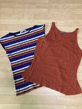 USED FRENCH SLEEVE TOP & (88) ISSE MIYAKE TANK ACCEPTABLE