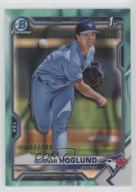 2021 Bowman Draft Chrome Aqua Lava Refractor 27/199 Gunnar Hoglund #BDC-78 s3g