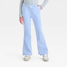 Girls' Fleece Flare Sweatpants - Art Class™ Blue Medium