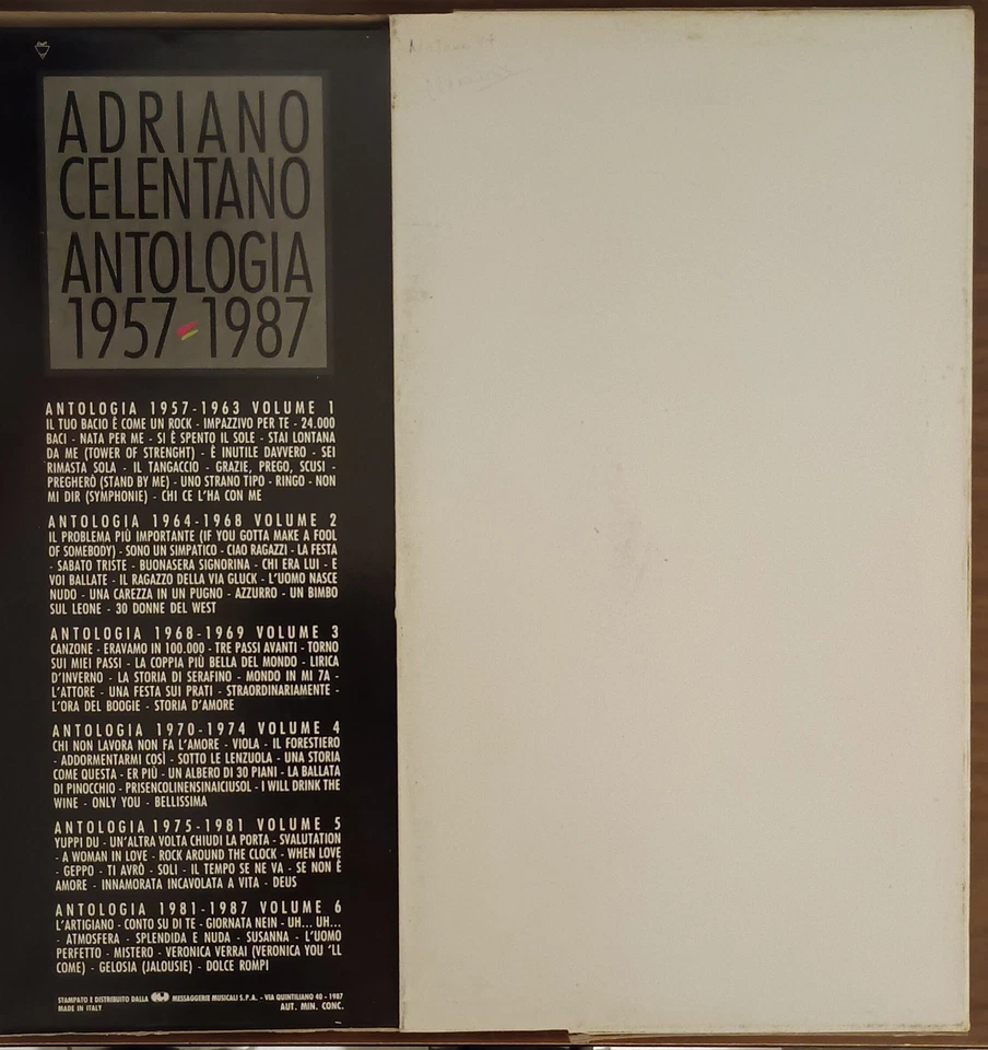 BOX 6 LP ANTOLOGIA ADRIANO CELENTANO - Immagine 2 di 2