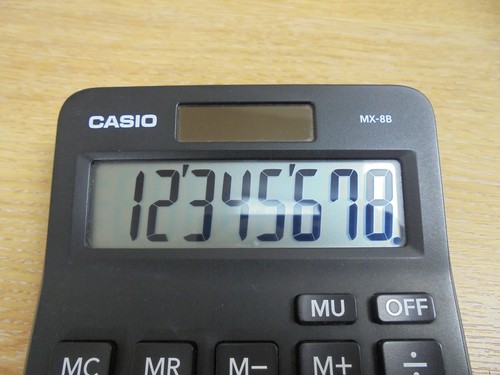Casio MX-8B Solar Cell Desk Top Calculator - Picture 2 of 6