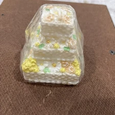 Petite Spring Basket weave Candle Wedding Cake New