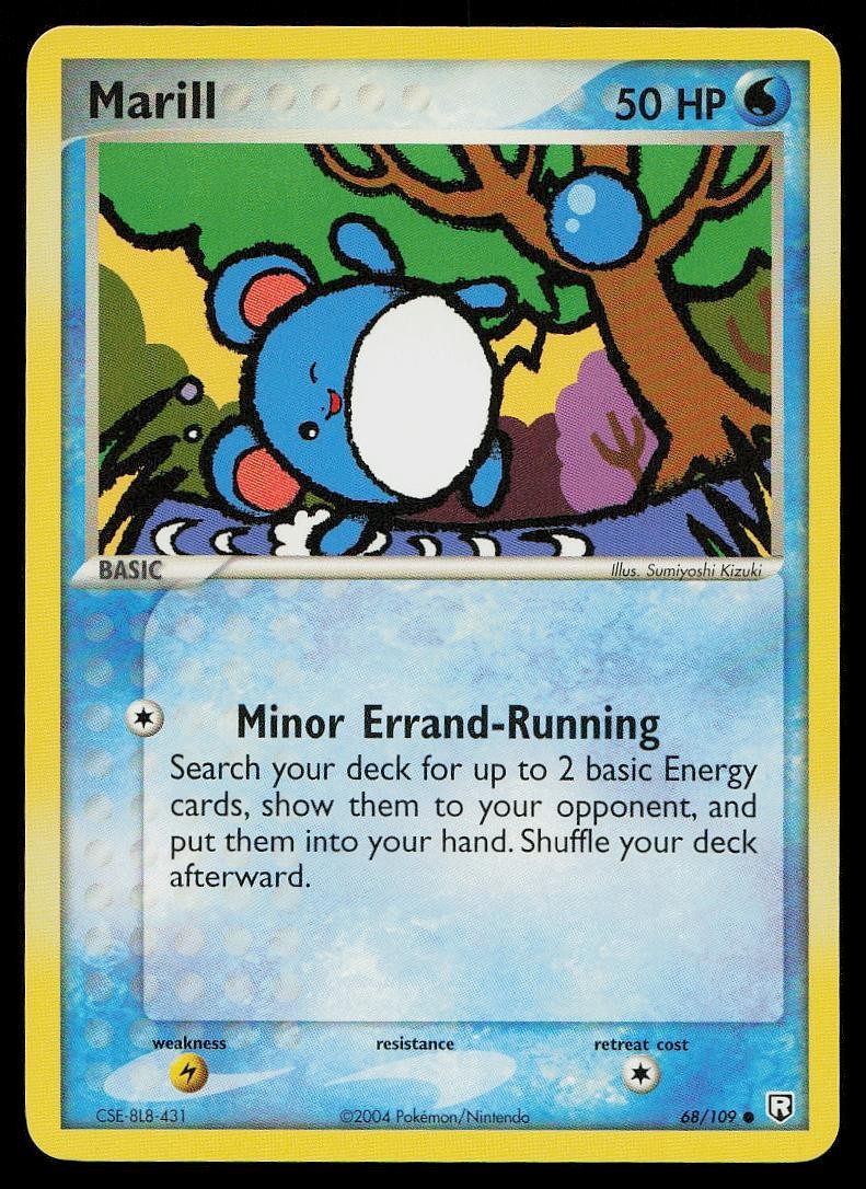 Marill 68/109 Common Team Rocket Returns Pokemon Near Mint